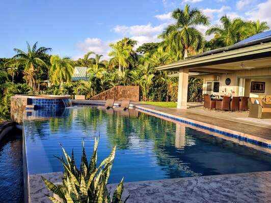 Private Infinity and Plunge Pool in our Kona Coast Home