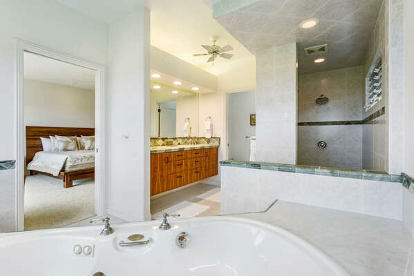 Bathroom with Jetted Tub and Walk-in Shower