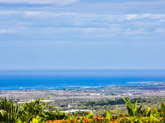Fantastic Ocean View from our Kona Coast Rental