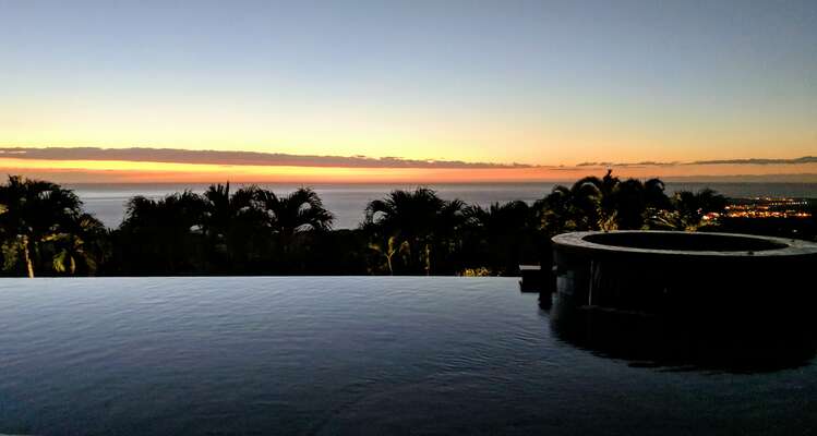View of the Sunset from Mahi lulani pool and plunge pool