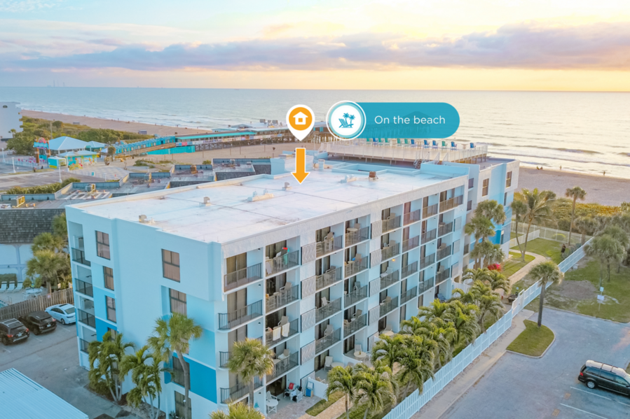 Stunning oceanfront building with breathtaking sunset views and a prime location