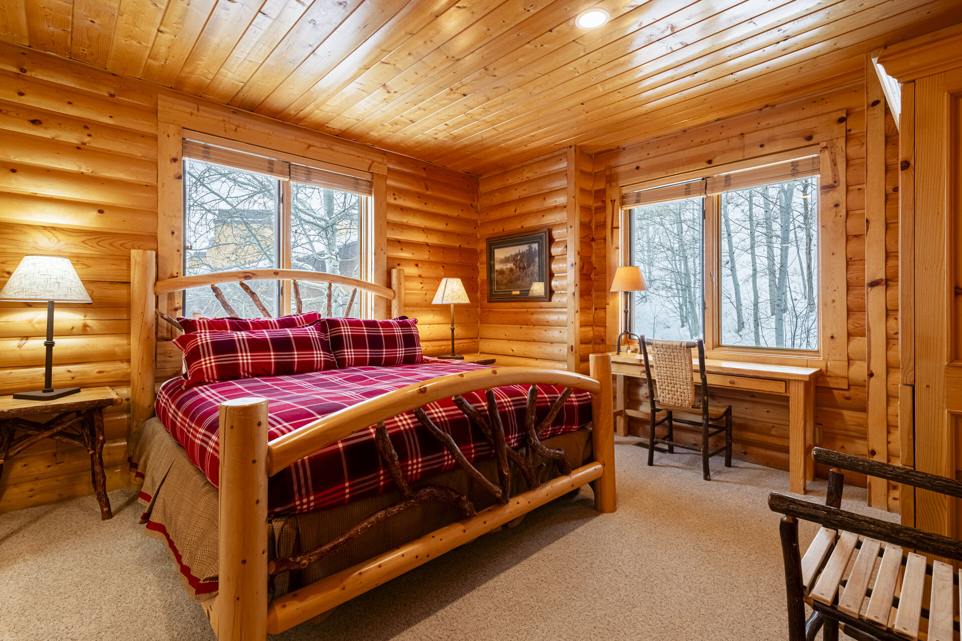Master Bedroom with King Bed and Private Bath Master Bedroom with King Bed and Private Bath