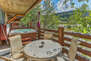 Private Deck off the Great Room with Patio Seating, Hot Tub and Mountain Views
