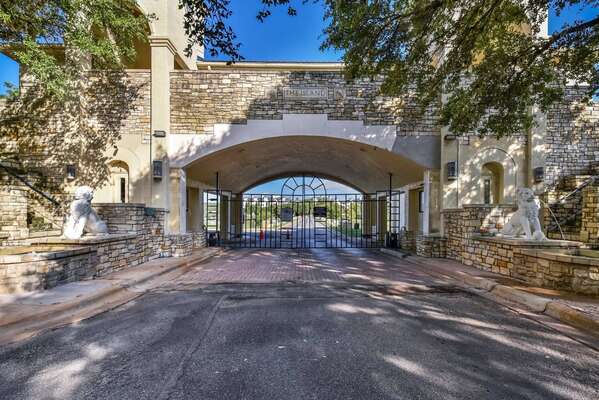 Gate to access The Island on Lake Travis!
