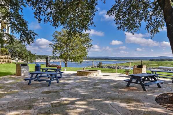 Picnic area with BBQ charcoal pits overlooking the lake!