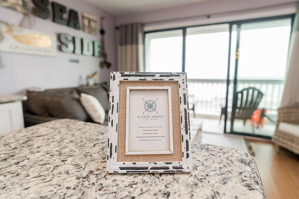 We are here to help you whenever you need anything!  Find any necessary information pertaining to your stay in the condo!  We do provide 24/7 text/call access to our current guests!