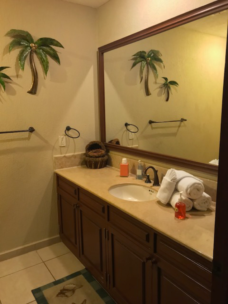 Bathroom 3 can be accessed via the hallway and features a large vanity and large shower.