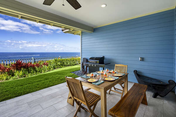 Lanai offers private BBQ & outside dining