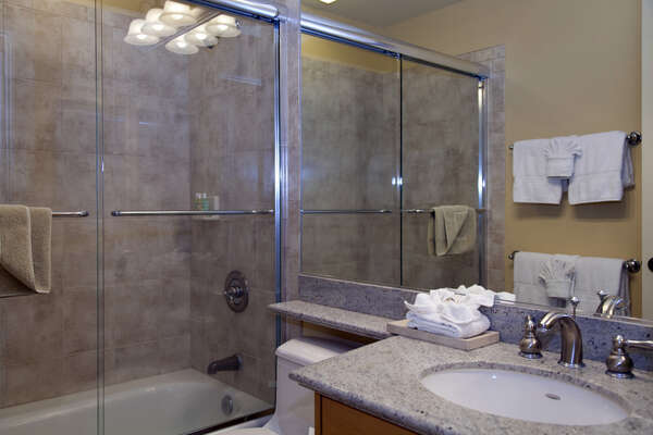Shower-Tub Combo and Single Sink