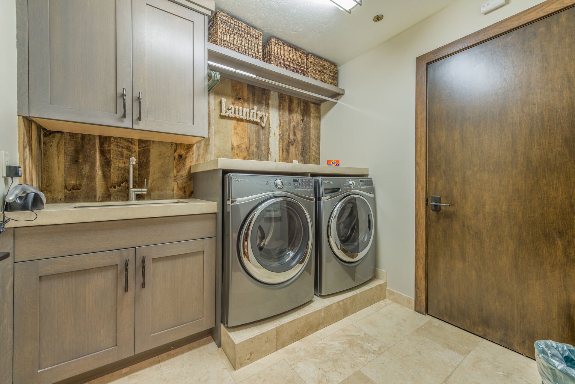 Laundry Room on Lower Level with Full-size Washer and Dryer