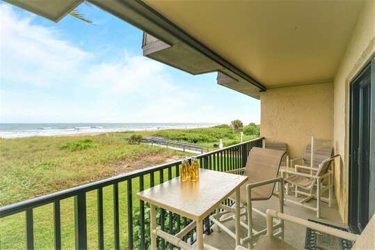 Enjoy the unobstructed view of the ocean from the spacious balcony