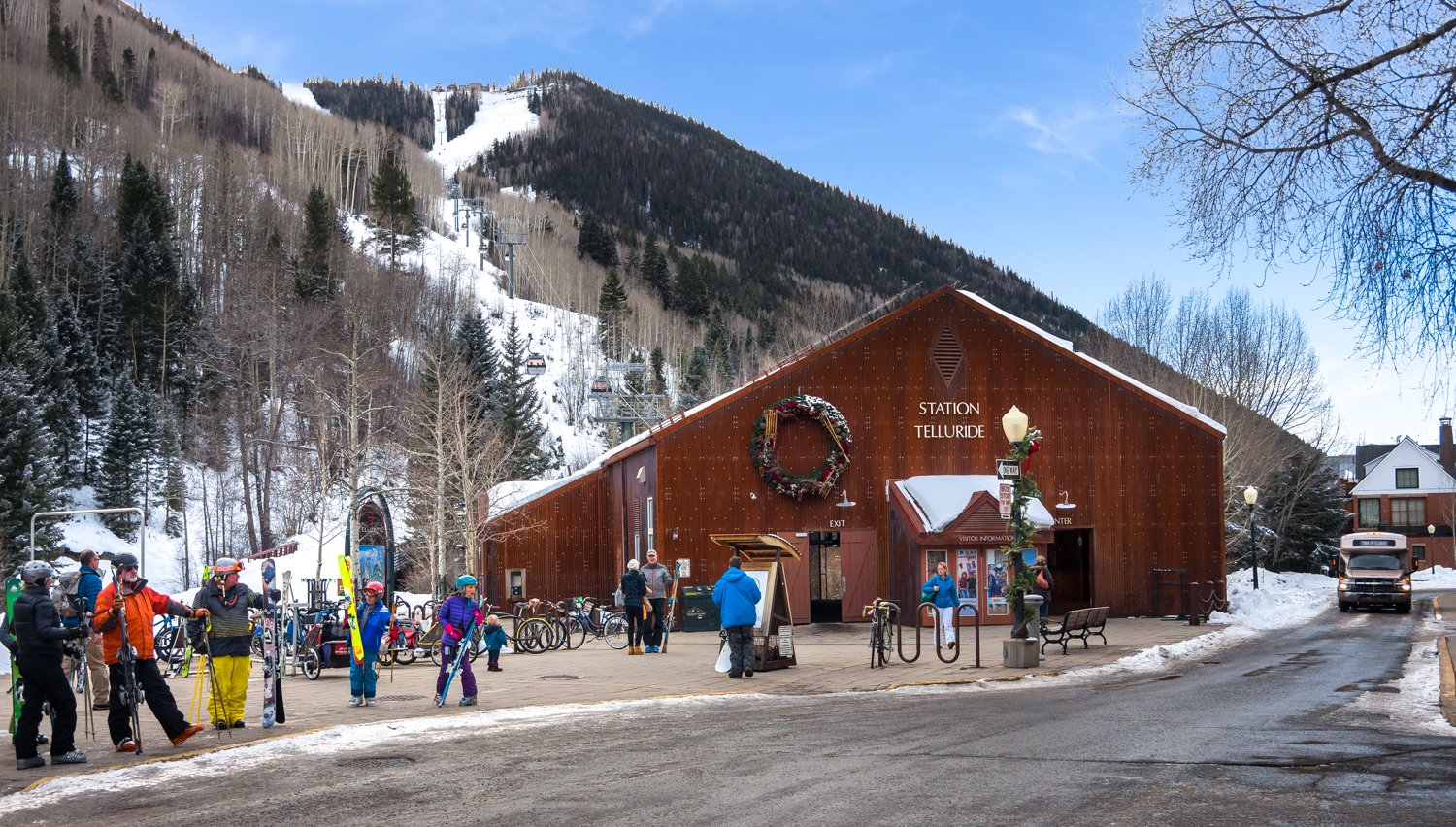 Front Picture of the Gondola Station Telluride