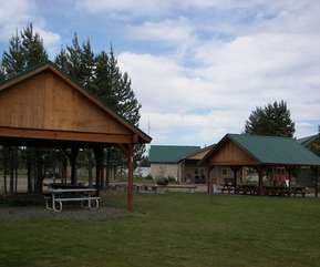There are two picnic pavilions available for use.