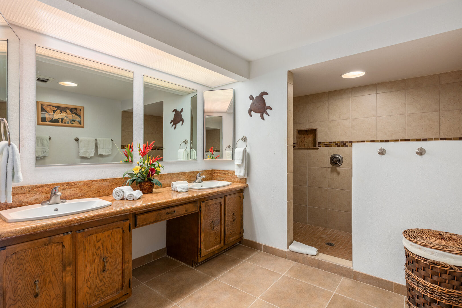 Large Bathroom with great shower