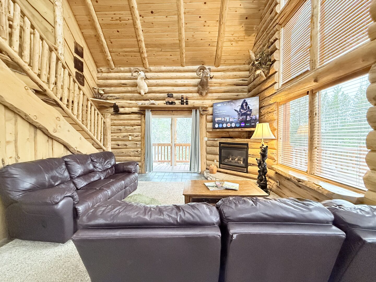 Kick back and watch TV while the kids play.