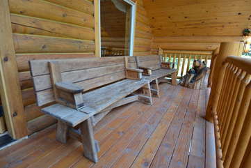 Benches on deck to enjoy your beautiful surroundings.