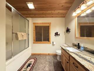 Storage is located under the sink for your belongings.