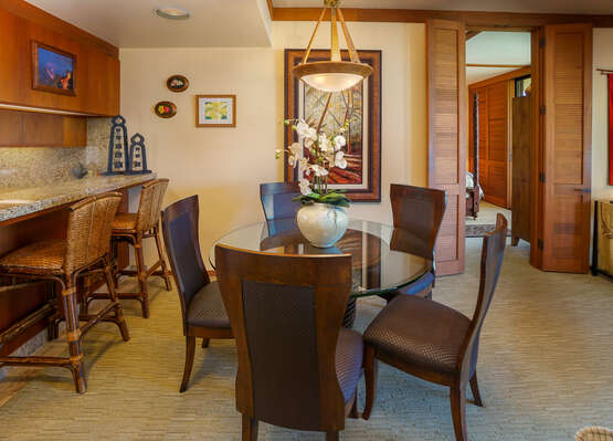Dining Table, Chairs, Breakfast Bar with Seating for Two