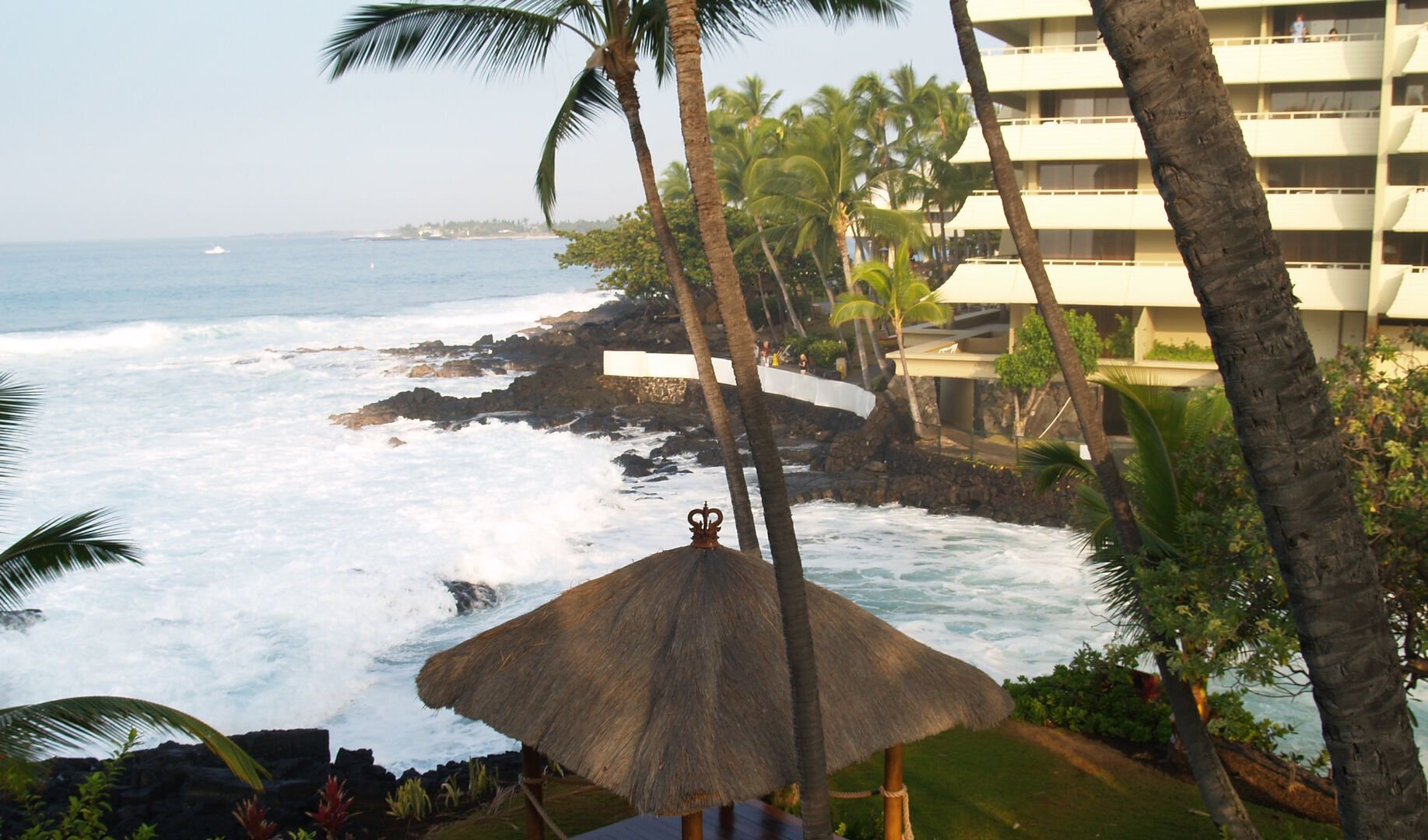 Waves coming into the lagoon as seen from your lanai.