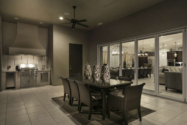 Enjoy outside dining in your private lanai