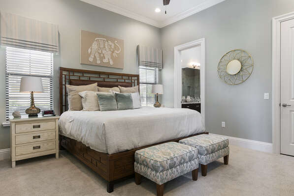Master Suite 2 features a king bed and en-suite bathroom