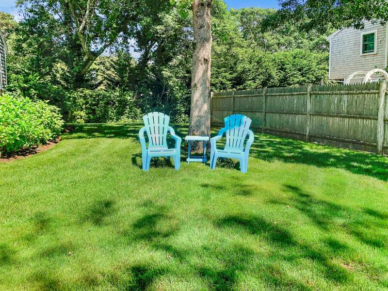Side yard with additional seating-23 Ginger Plum Lane Harwich Port Cape Cod - New England Vacation Rentals