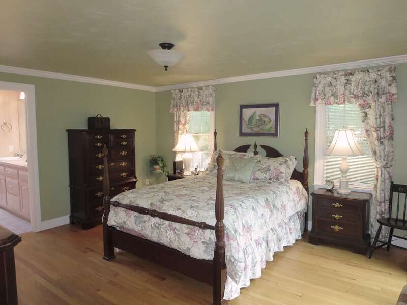 The master bedroom has a Queen size bed, TV and offers an ensuite bath- 29 Ginger Plum Lane Harwich Port Cape Cod - New England Vacation Rentals