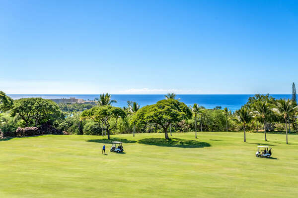 Beautiful Ocean & Golf Course Views from the Lanai at Country Club Villas 315