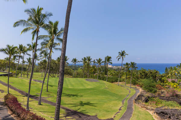View of the Ocean and Fairway near Kona Hawai'i Vacation Rentals