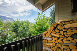 Fire wood off deck and view