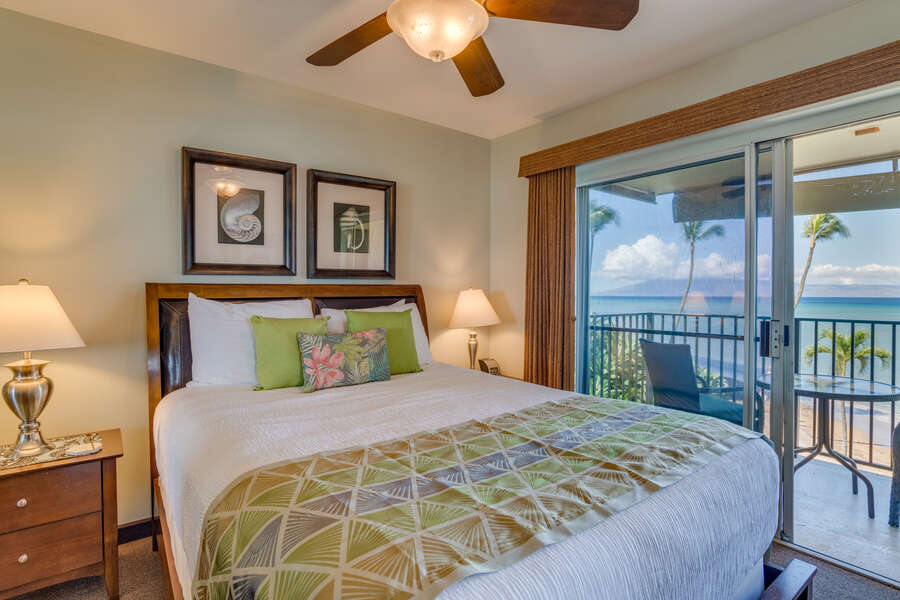 More ocean views, wake up and enjoy a private balcony with table and chairs.
