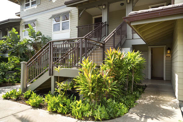 Entrance of this Kona Hawaii vacation rental.
