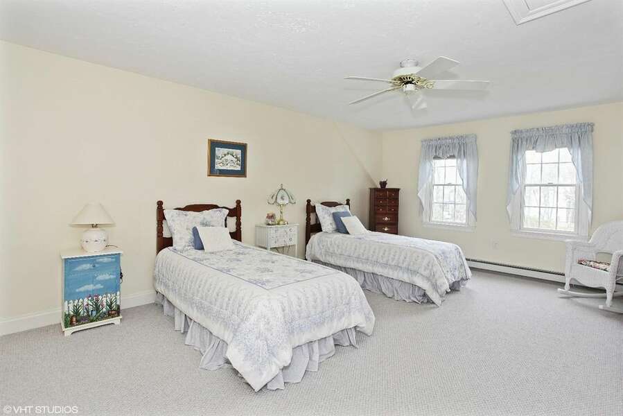 2nd floor. Bedroom #3 with 2 Twin beds - 2 Mashpa Road Harwich Cape Cod - New England Vacation Rentals- #BookNEVRDirectHarwichFamilyTides