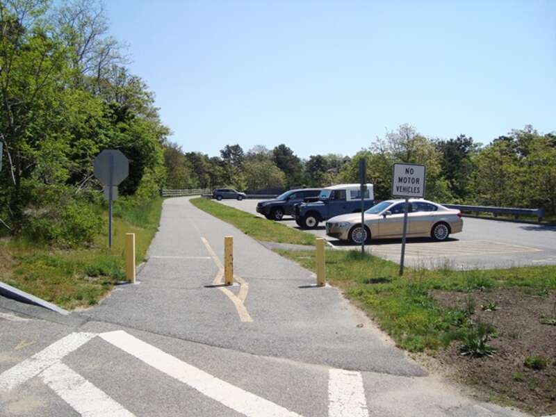 The bike path is on the corner of Route 28 and Route 137. Take a ride on The Rail Trail - Chatham Cape Cod -  Ridgevale Retreat