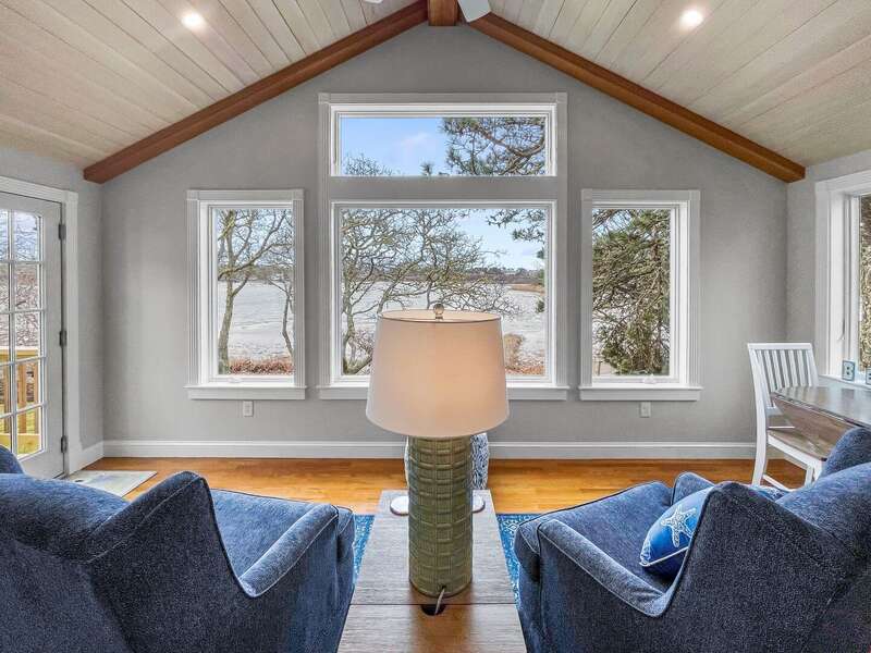Become engrossed in a great book or just relax in the cozy chairs while overlooking the stunning views - 84 Cranberry Lane Chatham Cape Cod - Ridgevale Retreat