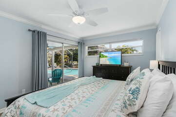 master bedroom with lanai access