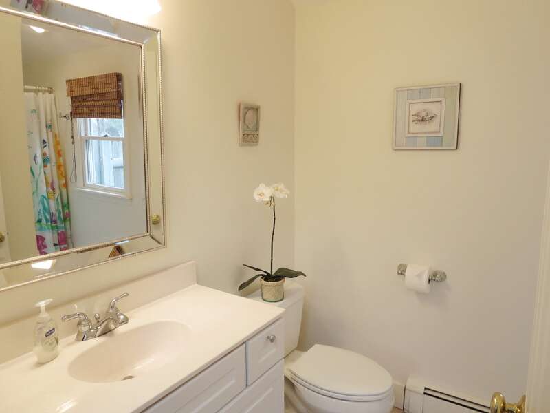 Full bath off kitchen - 142 George Ryder Road S Chatham Cape Cod - New England Vacation Rentals