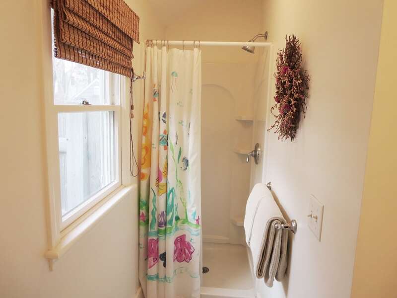 Bath off kitchen with shower - 142 George Ryder Road S Chatham Cape Cod - New England Vacation Rentals