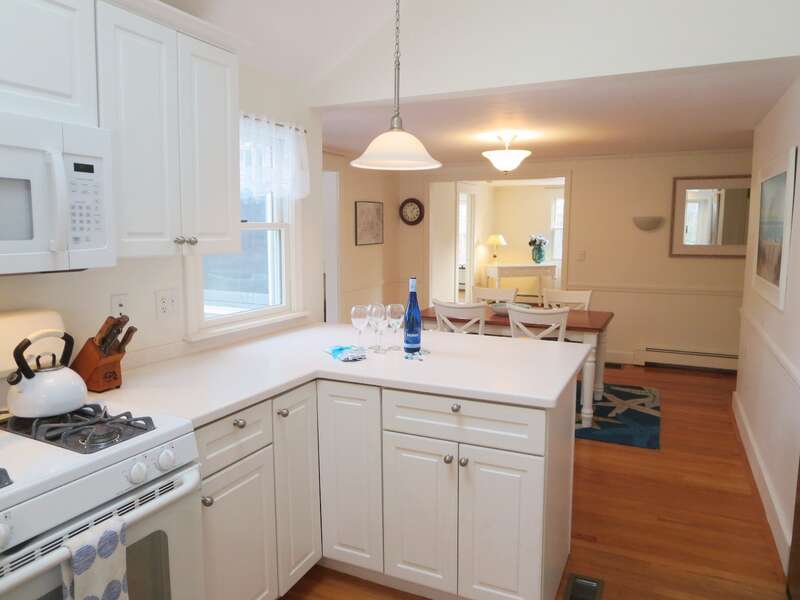 Gas stove in fully equipped kitchen with Dishwasher too- 142 George Ryder Road S Chatham Cape Cod - New England Vacation Rentals
