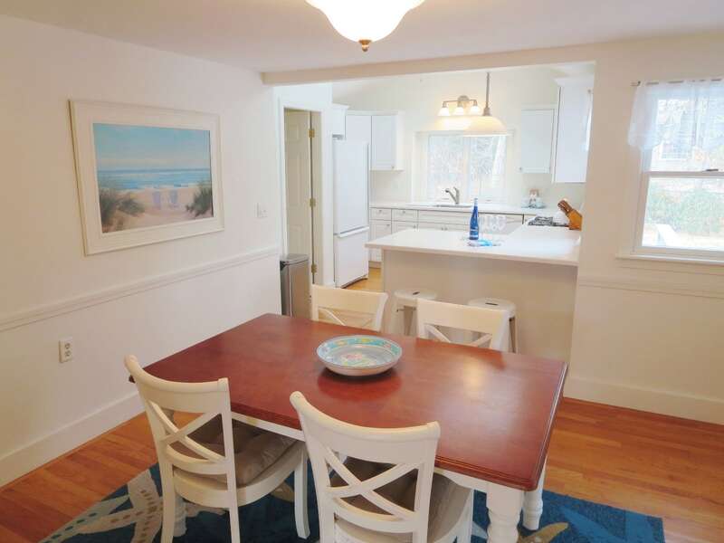The dining area seats 6 - 142 George Ryder Road S Chatham Cape Cod - New England Vacation Rentals