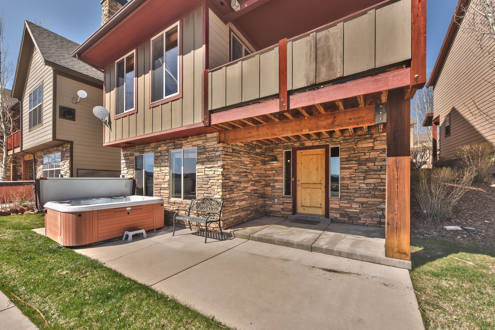 1st Level Patio with Private Hot Tub