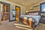 Grand Master Bedroom - Level 5 - with California King, Gas Fireplace, Smart TV, Private Bath and Juliette Balcony