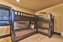 Bedroom 4 - Level 2 - with Two Twin over Twin Bunk Beds, Dual Sinks and Private Shower