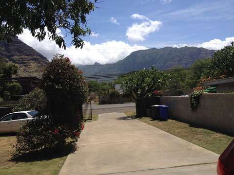 A View of the Waianae Mountains from the Back of the Home