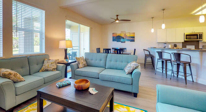 Comfortably Furnish Living Space in our Ko Olina Vacation Rental