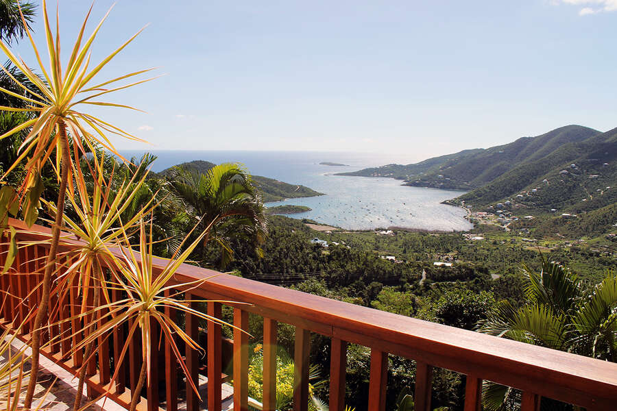 Views of Coral Bay from the villa
