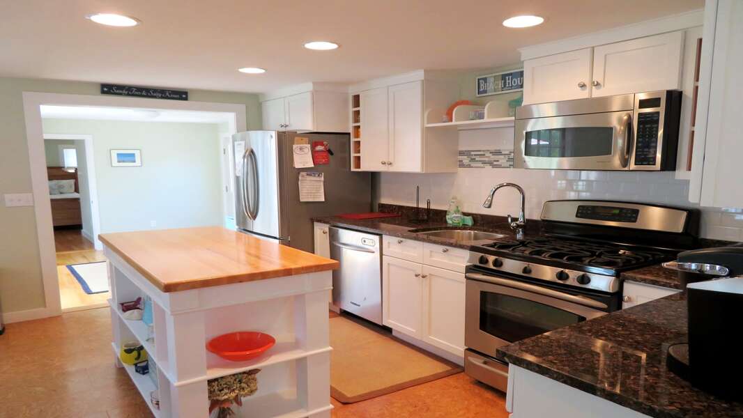 Enter into the kitchen from the sun room 33 Pine Grove West Harwich Cape Cod -  New England Vacation Rentals