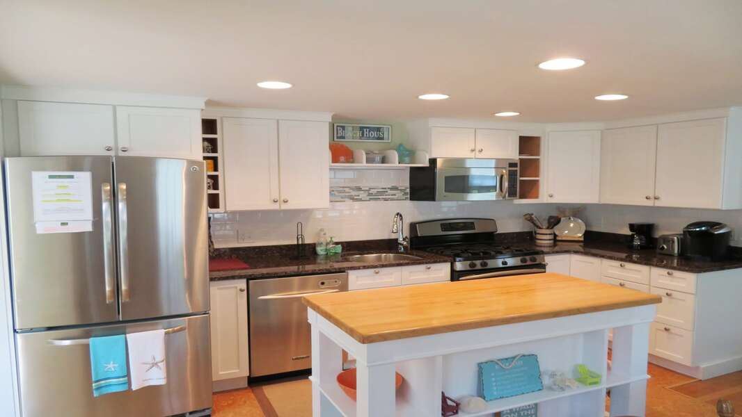 All stainless appliances and a center island - 33 Pine Grove West Harwich Cape Cod -  New England Vacation Rentals