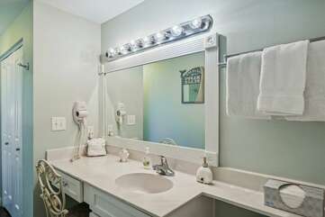 Master bathroom with vanity