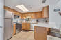 Fully equipped kitchen with updated cabinets and stainless appliances